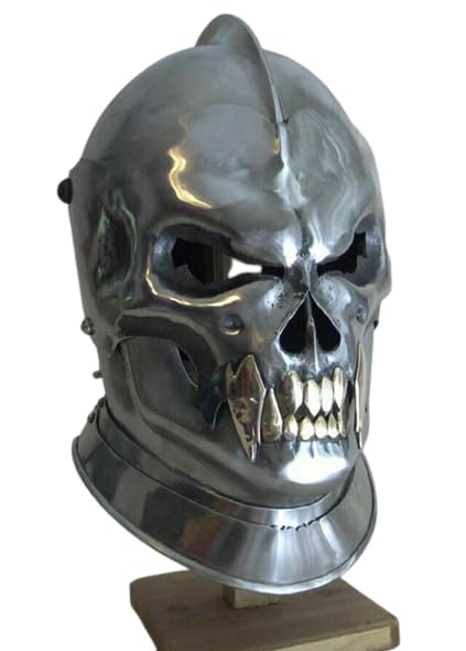 Medieval Helmet Old Demonic Face Helmet Battle-ready Historical Treasure