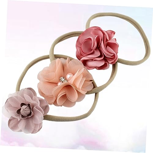 KOMBIUDA 3 Pçs Cabeça Do Bebê Envolve Laços De Cabelo Com Arcos Bandana De Náilon Tiaras De Bebê Arc