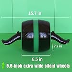 JJM Auto Rebound Exercise Roller - Abdominal Roller for Home Core Strength Training with Built-in Spring Resistance Auto Rebound - Image 3