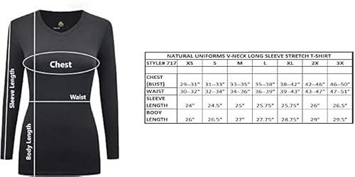 Natural Uniforms 7170 Women'S Long Sleeve V-Neck T-Shirt Under Scrub thumb #6