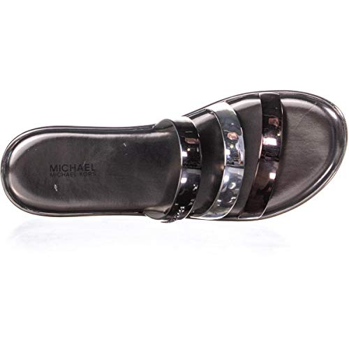 Michael Kors Keiko Slide Sandals (Gunmetal/Silver, 8) #TOP14