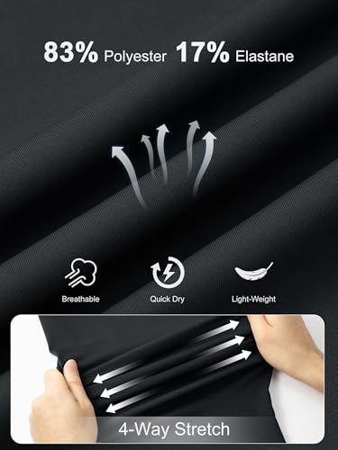 Tall Mens Joggers 32/34/36/38 Inseam Extra Long Sweatpants with 3 Zipper Pockets Lightweight Athletic Pants3