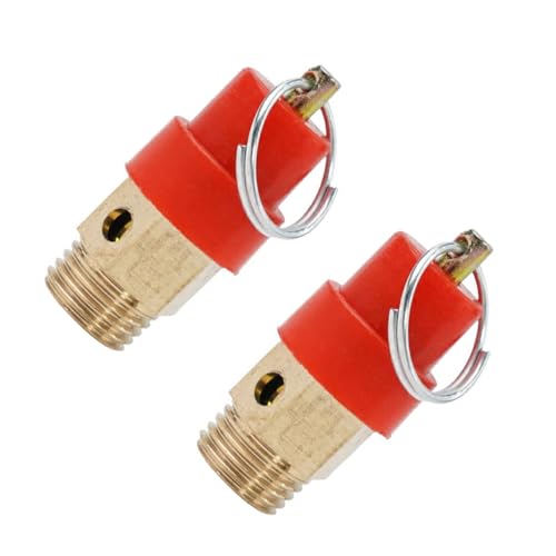 rongweiwang Válvula de Alivio de Seguridad, compresor de Aire de latón y Cobre, Herramienta eléctrica, Herramientas eléctricas, válvula de Alivio de Seguridad, 2 uds, 1/4 Pulgada