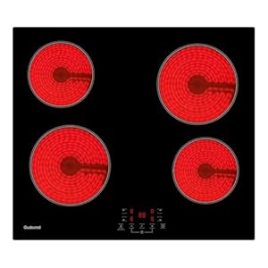 Gudsunal Kochfeld 4 Platten, Herdplatte 4 Kochfelder, 60 cm, 6000W, 9 Heizstufen, Warmhaltefunktion, Timer, Automatische Abschaltung, Kindersicherung, Glaskeramikkochfeld
