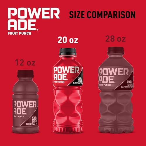 Image of Powerade Fruit Punch, Electrolyte Enhanced Sports Drink, 20 Fl Oz Bottles, 8 Pack | Sport Beverage Enhanced with Electrolytes | 50% More Electrolytes vs. the Leading Sports Drink (per 12oz serving)*