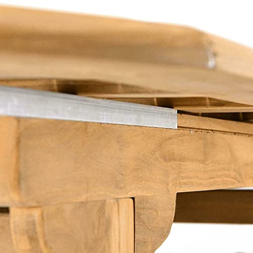 YJYDD Esstisch Ausziehbar Gartentisch Esstisch Balkontisch Teakholz Behandelt Ausziehbar 120/170 cm – Bild 6
