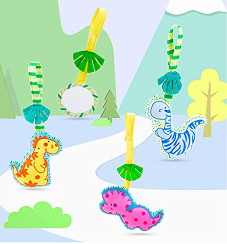 Baby Car Seat Toys For Crib And Stroller With Squeak And Mirror (Dinosaur) #TOP4