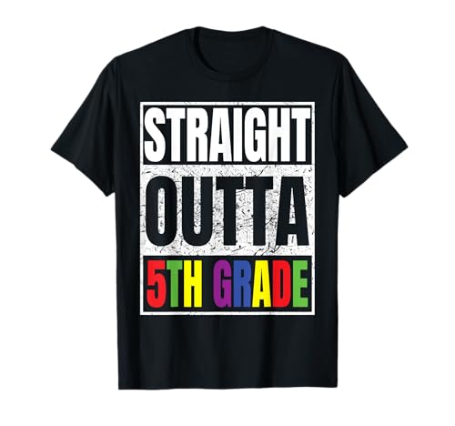Straight Outta 5th Grade Graduation Class Of 2025 Gifts T-Shirt