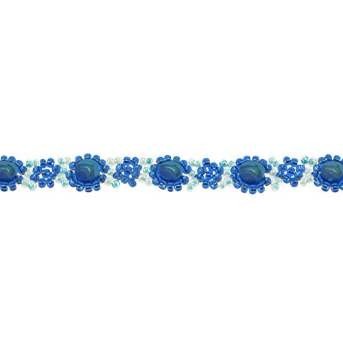 Fimo Discs with Dolphin Design on Blue Glass Seed Beads Anklet2