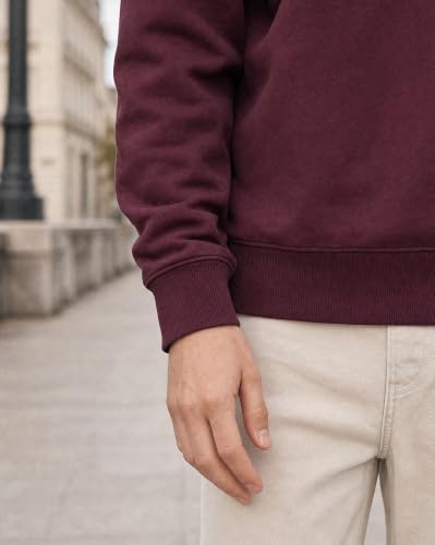 Image of Nobero Sweatshirts for Man Stylish | 280 GSM Rich Cotton Fleece Solid Regular Fit Full Sleeve Sweatshirt for Men | Stylish Casual Wear Winter Crew Neck Sweatshirt for Men