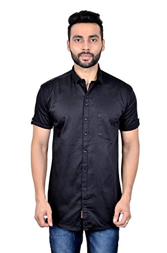 Spread Collar Casual Cotton 