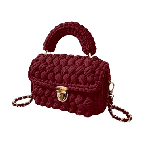Bolso de crochet para mujer con correa desmontable miniatura 1