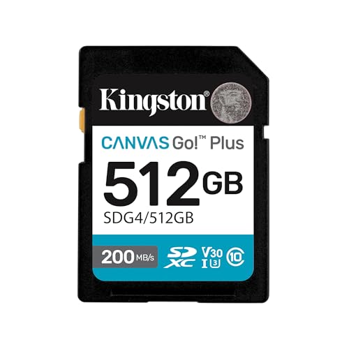 Amazon | キングストン 512GB SDXC Canvas Go Plus Gen4 200MB/秒 C10