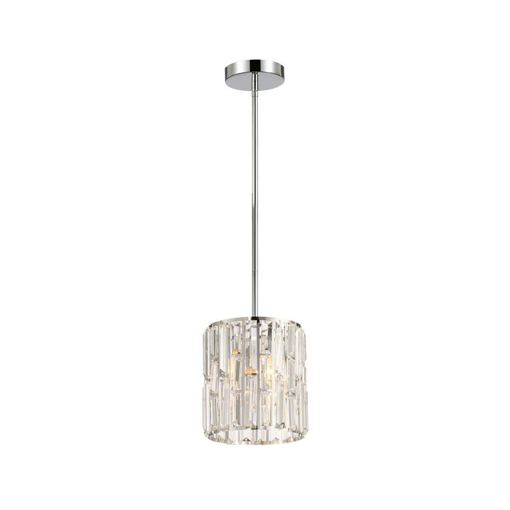Lustre en cristal K9 suspendu en métal LED chic pour chevet et salon