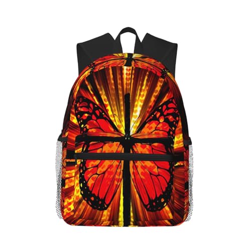 Sac à dos EdWal pour ordinateur 15,7 pouces papillon orange noir