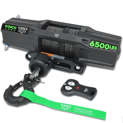 Tyt PP3PL170006 6500 Lb Utv Winch Kit,12 Volt Dc Electric Trailer Winch cover