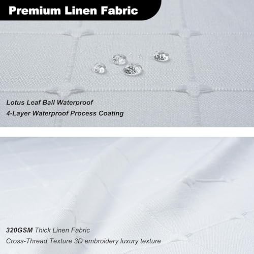 Rideau en polyester-lin à rayures boho de qualité supérieure à pompons - 8