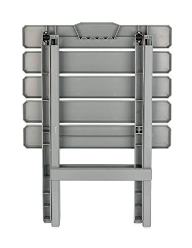 Camco 51692 Gray Large Adirondack Portable Outdoor Folding Side Table, Perfect For The Beach, Camping, Picnics, Cookouts And More, Weatherproof And Rust Resistant #TOP5