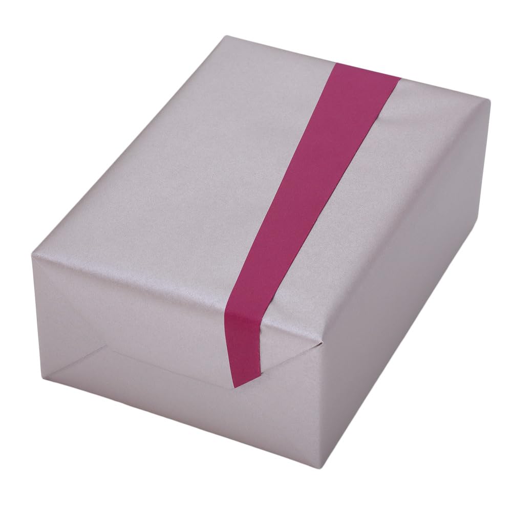 Geschenkpapierrolle XL "Cassis" | Dekor metallic sepia & pflaume 75 cm x 200 m | Secare Geschenkpapier große Rolle | HUTNER