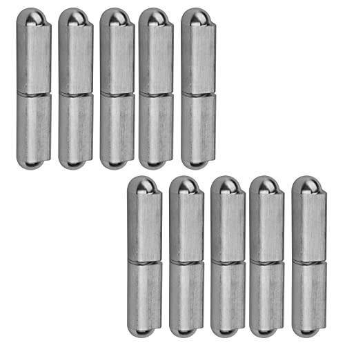 10 Pack 3" Weld On Bullet Hinges, Stainless Steel 304 Weldable Barrel Hinges, Heavy Duty Gate Detachable Hinges For Door Swing Trailer Ramp, Dia 5/16" Pin #TOP28