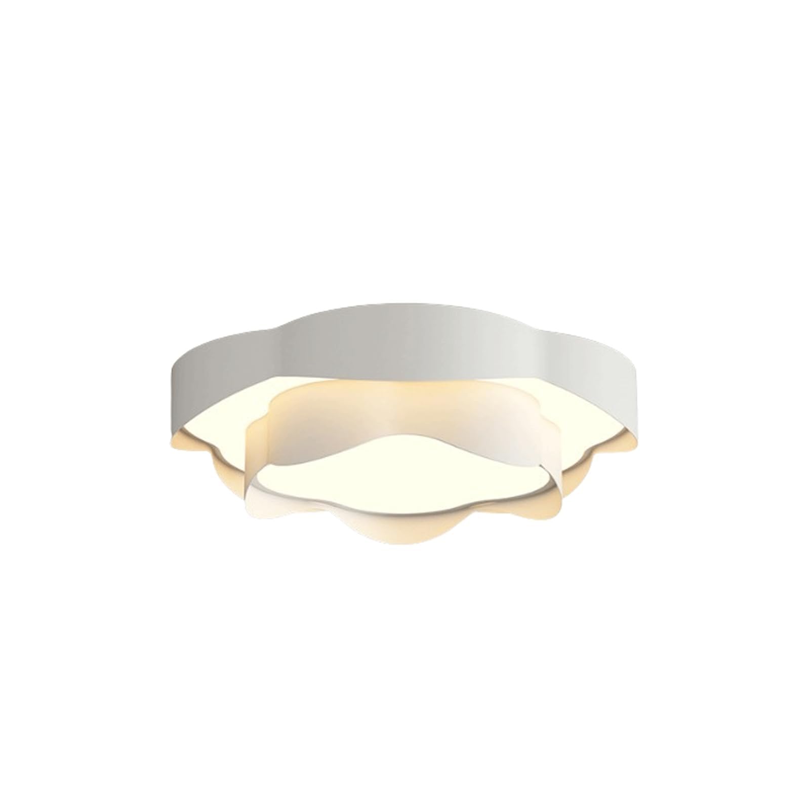 PLQWUJD Exquisite Chandelier Flower Ceiling Light Fixture Acrylic Ceiling Lamp Double-Layer Close to Ceiling Light Dimmable Flush Mount Lighting Chandelier(40cm)