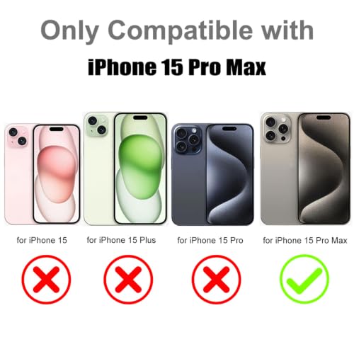 Image of Magnetic for iPhone 15 Pro Max Case with 360 Stand [Compatible with Magsafe] [Fluorescent Design] [1 Screen Protector] Slim Translucent Matte Case for iPhone 15 Pro Max 6.7 inch, Desert