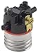 Leviton 7080-M Medium Base Interior Only, Shell Incandescent Lampholder, Push-Through, Single Circuit