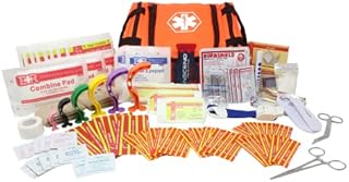 Dixie EMS First Responder Fully Stocked Trauma First Aid Kit – Orange