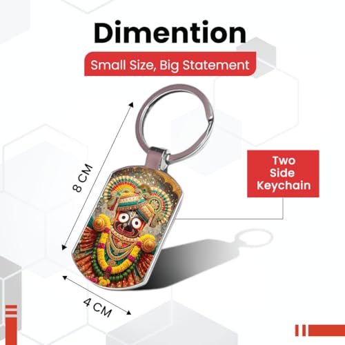 Image of Stylish Metal Keychains with Permanent Glossy Print - Inspirational Quotes & Spiritual Designs - Perfect Key chains for loved ones, Personal Use, Gifts & Return Gifts