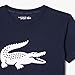 Lacoste Kids Oversized XXL Logo Tennis T-Shirt, Navy Blue/White, 4A