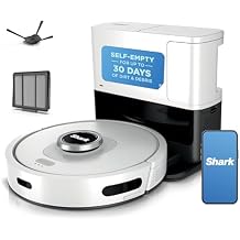 Shark Matrix Clean | Robot Vacuum Cleaner with Powerful Suction for Pet Hair, Rugs, Carpets &amp; Hard Floors | Self-Empty Base