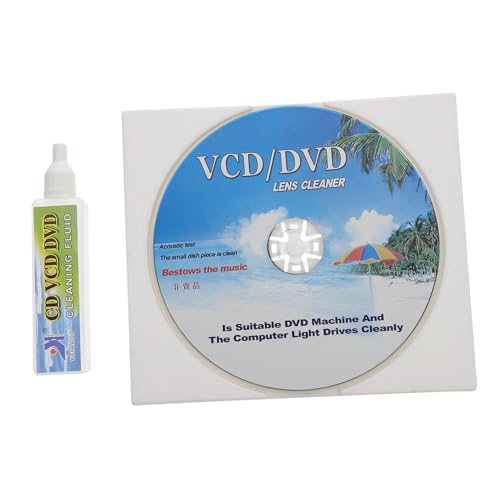 SEWACC 1set Disc Cleaning Kit for Cd Vcd Includes Cleaning Disc Fluid Deep Brush for Enhanced Sound Essential Equipment Cleaner