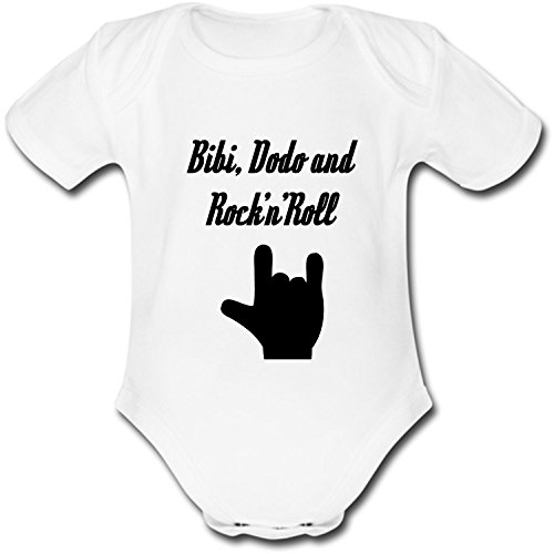 YONACREA - Body Bébé Manches Longues - Bébé, dodo and Rock'n'Roll - 6 Mois