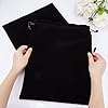 nbeads 2 Pcs Grands Pochettes à Bijoux, 37x28cm Noir Cordon de Serrage Sacs en Velours Grands Sacs Cadeaux Rectangulaires pour Sacs de Bonbons de Mariage Bijoux Rangement Cadeaux #2