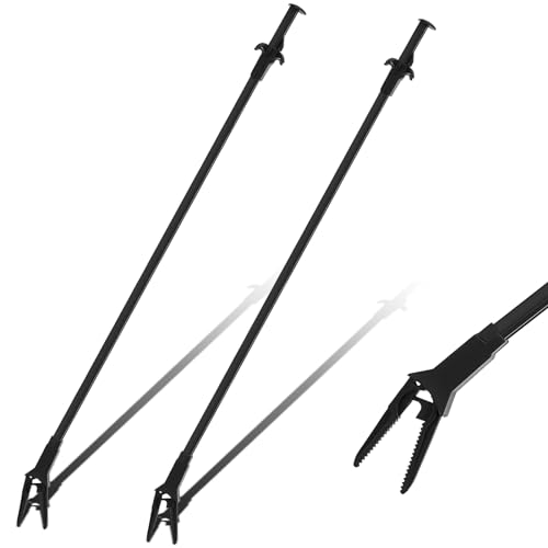 Image of Gisafai 2 Pcs Plastic Aquarium Tongs Long Aquarium Tweezers Multi Purpose Trimming Feeding Aquariums Tools for Fresh Water Saltwater Fish Tanks Coral Plant (27 Inch)