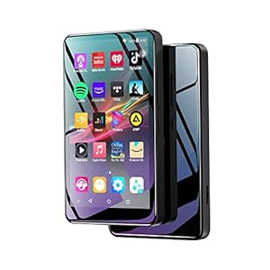 PECSU MP3 Player with Bluetooth and WiFi, Android MP3/MP4 Player Supports App Download, 5″ 1080P Full Touch Screen Lossless Digital Audio Player with Speaker and Dual 3.5mm Port, Expandable up to 1TB