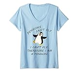 Photo Gallery donna penguins can t fly i cant fly therefore i am a penguin maglietta con collo a v Photo Gallery donna penguins can t fly i cant fly therefore i am a penguin maglietta con collo a v