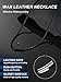 ChainsPro Leather Necklace Cord 3mm Male Female Daily Jewelry Handmade Choker 20 Inch Mens Necklace