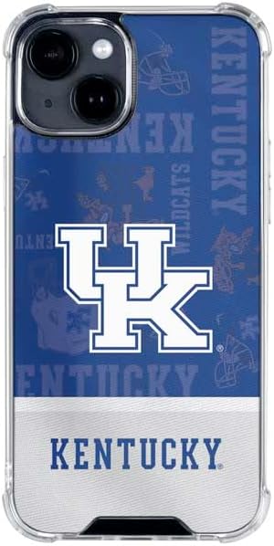 Skinit Clear Phone Case Compatible with iPhone 15 Plus - Officially Licensed University of Kentucky UK Wildcats Design
