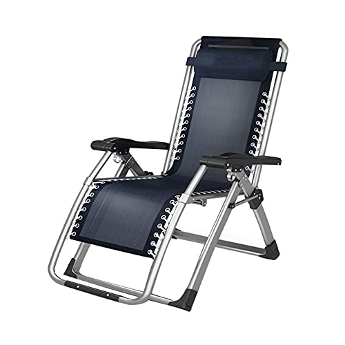 Chaise longue à gravité zéro 150 kg fauteuil de jardin robuste inclinable