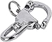 Amarine Made 4 Pack of Swivel Eye Snap Shackle Quick Release Bail Rigging Sailing Boat Marine 304 Stainless Steel for Sailboat Spinnaker Halyard (2-3/4