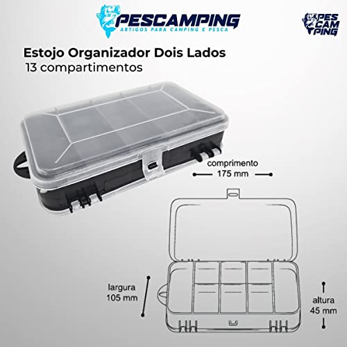 Kit De Pesca 1 Vara + 1 Molinete e Estojo Com Acessórios Bóias Anzóis Chumbadas Iscas Maleta e Estoj