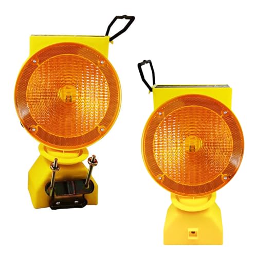 2 luces solares de advertencia industriales, lámpara solar intermitente con gancho, luces de advertencia de barricada de seguridad recargables, 3 modos de iluminación para construcción de carreteras y