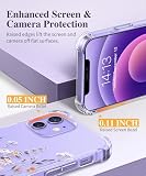 GVIEWIN Etui kompatybilne z iPhone 12/iPhone 12 Pro 6.1’’ 2020, z osłoną ekranu ze szkła hartowanego + osłoną obiektywu aparatu, miękkim etui z TPU z przezroczystym kwiatem, Floratopia/kolorowe