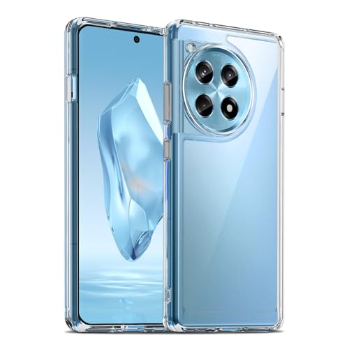 Image of Case for OnePlus 12R 5G, Military Grade Drop Protection Phone Case, Yellowing Resistant, Anti-Scratch Hard PC Back, Shockproof Hard Ultra-Thin Protective Cover, Clear
