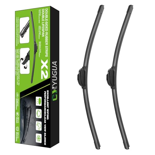 CXYUGUA All-Seasons Windshield Wiper Blades Replacement 22" + 21" Wiper Blade Set (U/J HOOK), Quiet and Efficient Double Sided Use Life -  CXA2221