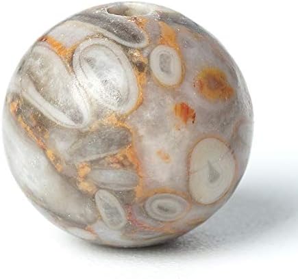 100 cuentas redondas sueltas de maifanita de piedra natural de 0.315 pulgadas (0.315 in), cuentas de curación energética, tamaño de agujero de 0.039