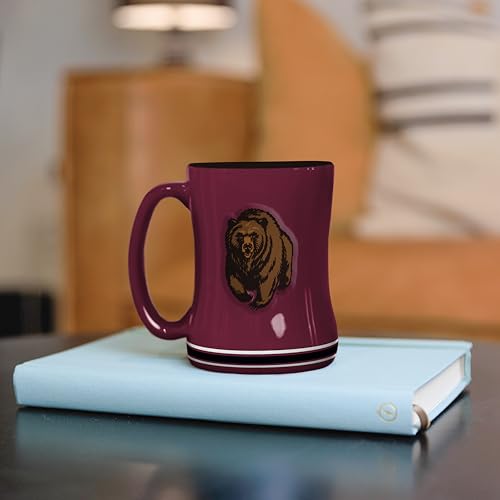Image of Logo Brands NCAA Montana Grizzlies 14 oz Relief Coffee Mug - Officially Licensed Mug, Sculpted 3D Logo and Team Colors - Comfortable Handle and Glossy Finish for College Sports Fans