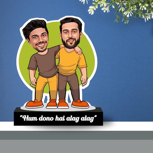 Image of ZOCI VOCI Hum Dono He Alag Alag Caricature for Brothers & Friends | Rakhi Gifts for Siblings and Buddies