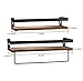Bathroom Shelf with Towel Bar Set of 2,Bathroom Shelving,Rustic Floating Bathroom Shelves Over Toilet ,Bathroom Wall Organizer Shelf ,Floating Towel Shelves for Laundry Room, Spice Rack for Kitchen
